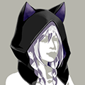 黒猫耳ずきん